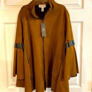 Joseph Ribkoff Faux Suede Brown Jacket